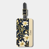 Personized Floral Luggage Tag Bagagelabel (Voorkant verticaal)