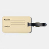 Personized Floral Luggage Tag Bagagelabel (Achterkant horizontaal)