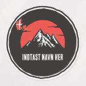 Personlicht van navn Danmark rundt design Labels (Design 2)