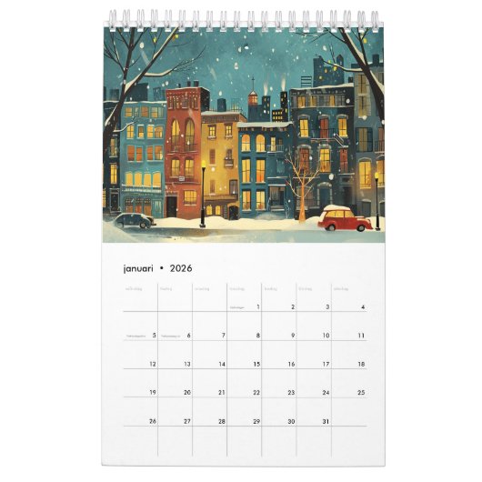 Personlig 2025 – Skandi Stil, Förtjusande Kalender (Jan 2026)