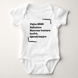 Personlig Babybody med Namn , Personalized Baby Romper