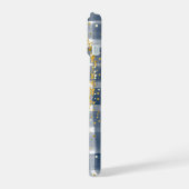 PERSONLIZED Blue Plaid Gold Aesthetic iPhone Case iPhone 15 Case (Linkerkant)