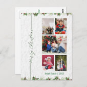 Personlized Merry Christmas Photo  Briefkaart (Voorkant / Achterkant)