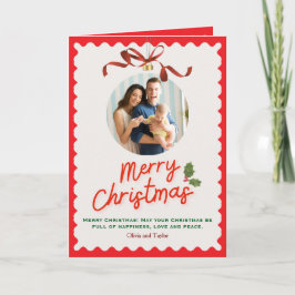Personlized Merry Christmas Photo Card Feestdagen Kaart