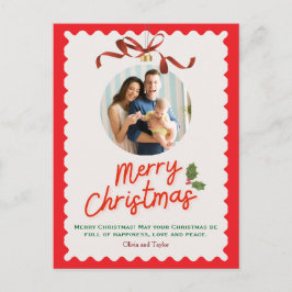 Personlized Merry Christmas Photo Card Feestdagenkaart