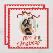 Personlized Merry Christmas Photo Card Feestdagenkaart (Voorkant / Achterkant)