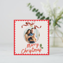 Personlized Merry Christmas Photo Card Feestdagenkaart