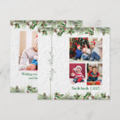 Personlized Merry Christmas Photo Card Feestdagenkaart (Voorkant / Achterkant)