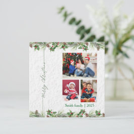 Personlized Merry Christmas Photo Card Feestdagenkaart