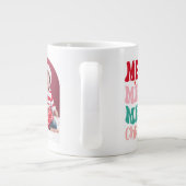 Personlized Merry Merry Merry Christmas Retro Grote Koffiekop (Achterkant)