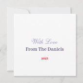 Personlized Photo and text Merry christmas & Happy Kaart (Achterkant)