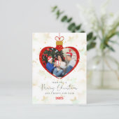 Personlized Photo Merry christmas & Happy New Year Briefkaart (Staand voorkant)