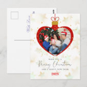 Personlized Photo Merry christmas & Happy New Year Briefkaart (Voorkant / Achterkant)