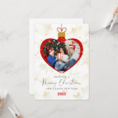 Personlized Photo Merry christmas & Happy New Year Kaart (Voorkant / Achterkant in situ)