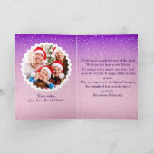 Personlized Scarlet Santa Hat Glow Photo Card Feestdagen Kaart (Binnen)