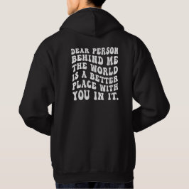 Persoon Achter Me, Achterkant Print Hoodie, Beste  Hoodie