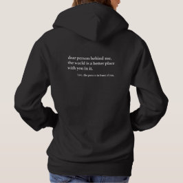 Persoon achter mij, backprint hoodie, lieve persoo hoodie