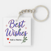 Persoon Beste Wensen Acryl Sleutelhanger – Voeg ee (Achterkant)