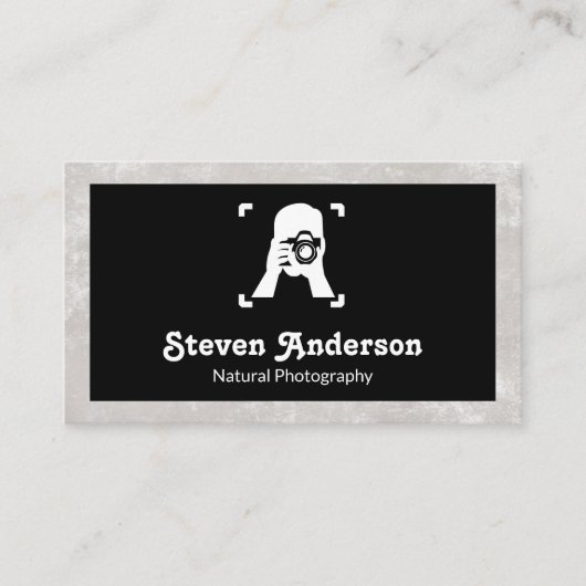 Persoon die Camera vasthoudt Visitekaartje (Voorkant)