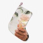 Persoon die consumptie-ijs bevat met drie aroma's  kleine kerstsok (Voorkant (Hangend))