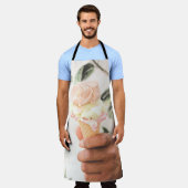 Persoon die consumptie-ijs bevat met drie aroma's schort (Gedragen)