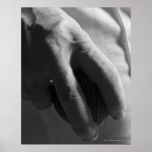 Persoon die honkbal houdt poster