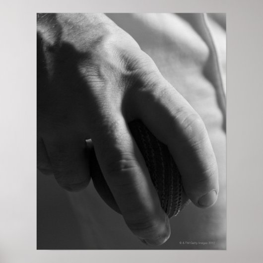 Persoon die honkbal houdt poster (Voorkant)