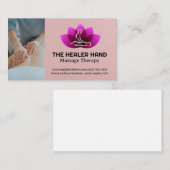 Persoon die massage krijgt | Salonlogo Visitekaartje (Voorkant / Achterkant)