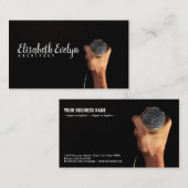 Persoon die microfoon vasthoudt visitekaartje (Voorkant / Achterkant)