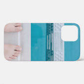 Persoon die op de zwembadladder staat Case-Mate iPhone case (Achterkant (horizontaal))
