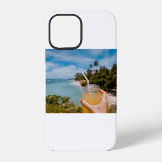Persoon die pot met sap vasthoudt bij iPhone hoesje (Achterkant)