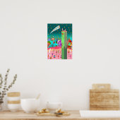 Persoon die sterren verzamelt. poster (Keuken)