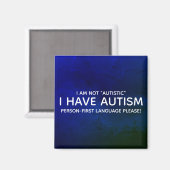 Persoon eerst Autisme Magneet (Voorkant / Achterkant)