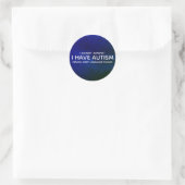Persoon eerst Autisme Ronde Sticker (Tas)