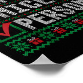 Persoon familienaam Kerstmis Stout Nette Persoon C Poster (Hoek)