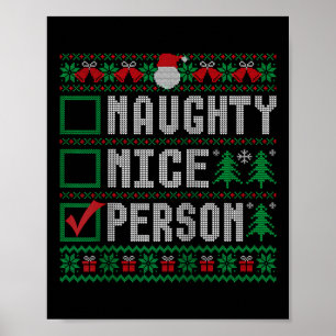 Persoon familienaam Kerstmis Stout Nette Persoon C Poster