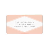 Persoon gelaagde geometrische retouradres etiket (Voorkant)