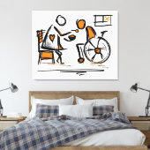 Persoon in een rolstoel Ziekenhuis Canvas Afdruk (Insitu (Slaapkamer))