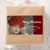 Persoon kerstsnowflakes etiket | Eenvoudige bewerk (Insitu)