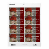 Persoon kerstsnowflakes etiket | Eenvoudige bewerk (Full Sheet)