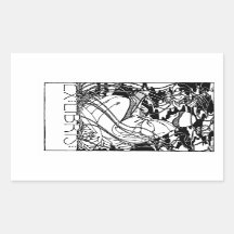 Persoon Lezen in tuin Bookplate Sticker