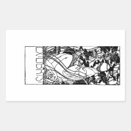 Persoon Lezen in tuin Bookplate Sticker