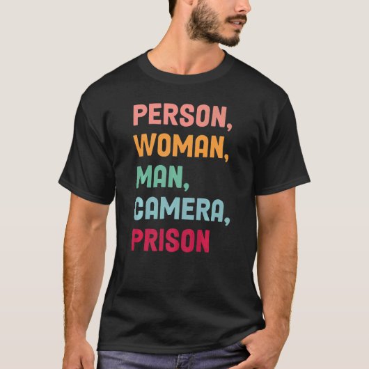 Persoon Man Camera Gevangenis T-shirt (Voorkant)