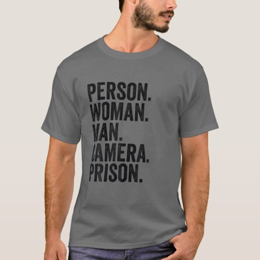 Persoon Man Camera Gevangenis T-shirt (Voorkant)