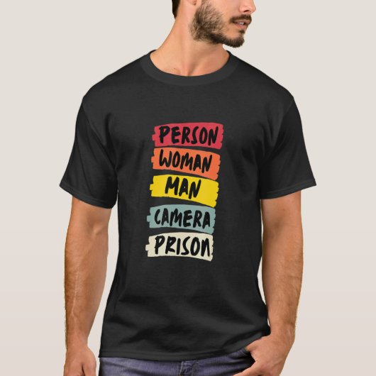 Persoon Man Camera PRISON 2 T-shirt (Voorkant)