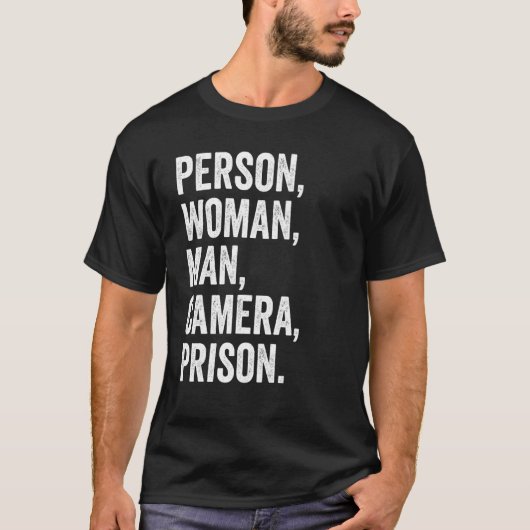 Persoon Man Camera PRISON 7 T-shirt (Voorkant)