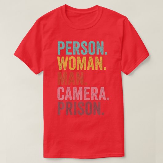 Persoon Man Camera Prison - 7 T-shirt (Design voorkant)