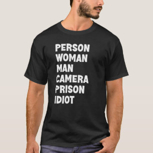 Persoon Man Camera Prison Idiot T-shirt