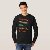 Persoon Man Camera PRISON T-shirt (Voorkant volledig)