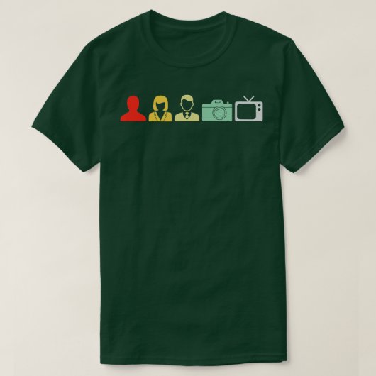 Persoon Man Camera TV - 2 T-shirt (Design voorkant)